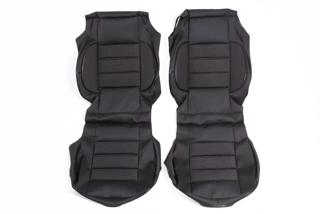 Чохли на сидіння майки "VinArPo" Пілот із паралоном передні чорні, фото 1