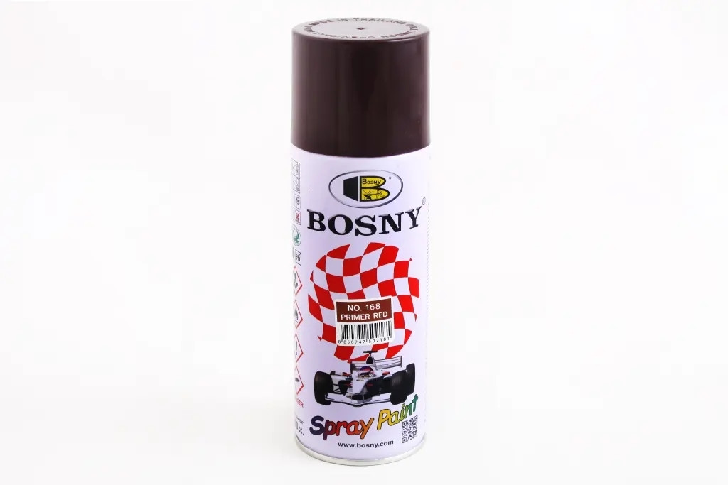 Фарба аерозолна грунт акрил. червоно-коричневий "Bosny" 400мл, фото 1
