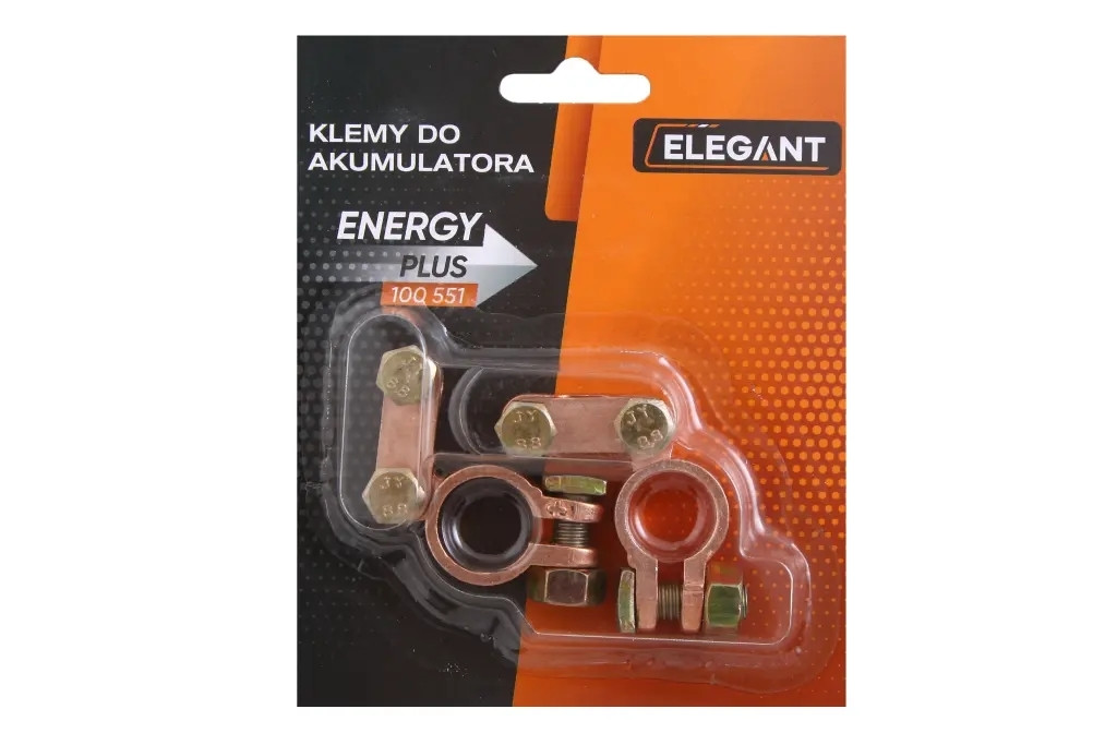 Клема АКБ латунні болти/латун. кріплення/мідне покриття "Elegant" (2 шт.), фото 1