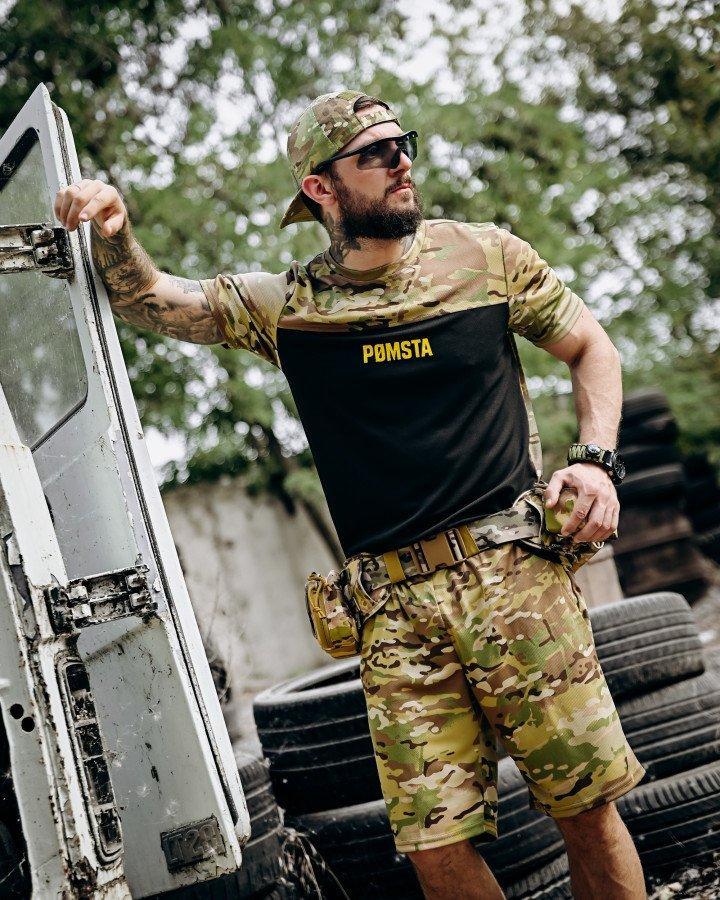 Літній мілітарі комплект POMSTA TDF: футболка і шорти з Coolmax, 100% поліестер, вільний крій, повномірні розміри, фото 1