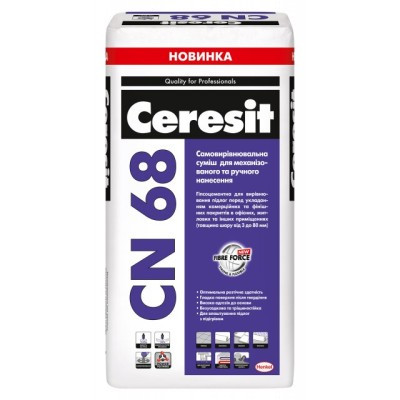 Самовирівнююча суміш CERESIT CN-68 3-80 мм (25 кг), фото 1