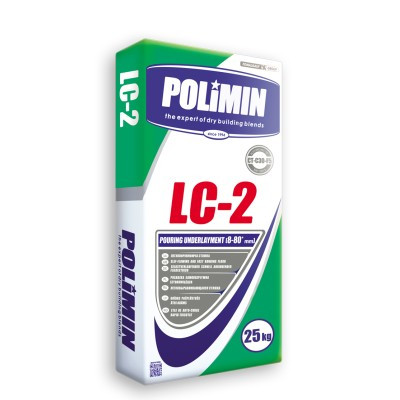 Самовирівнююча стяжка Polimin LC-2 (25 кг) для влаштування елементів підлоги (шар 8–100* ММ), фото 1
