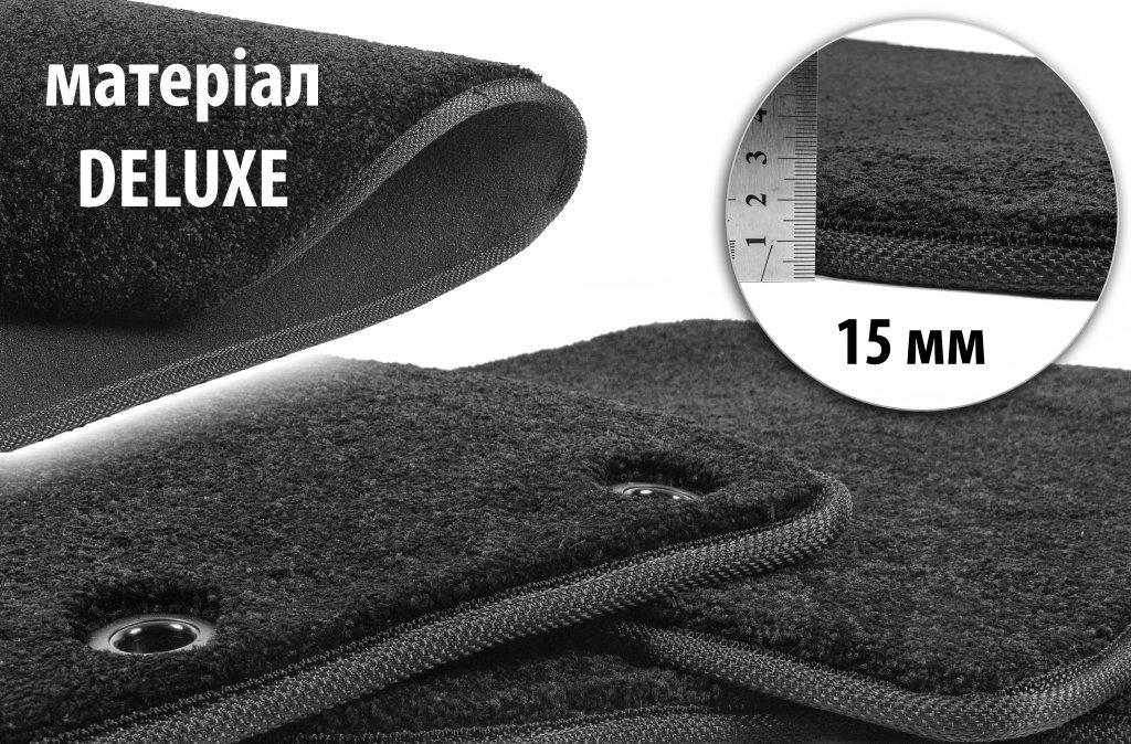 Килимки текстильні Deluxe 3 ряди  Чорний  Середній ряд - 3 місця для Toyota Sequoia 2007-2022рр