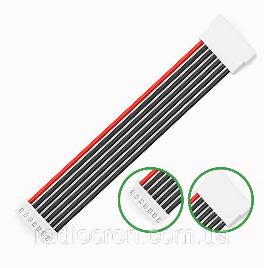 JST-XH 6S, 7pin, 22AWG, 30 см, тато + мама, подовжувач балансувального кабелю