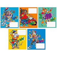 Тетрадь школьная в линейку Школярик 012-3261L с 12 листами, яркие обложки