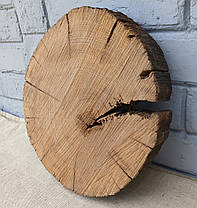 Зріз дерева дуба для заливки епоксидною смолою (не оброблений) 290х260мм., фото 3