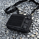 Чорна чоловіча сумка через плече DOT FAT органайзер МОЛЛє, фото 3