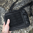 Чорна чоловіча сумка через плече DOT FAT органайзер МОЛЛє, фото 2