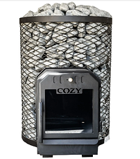 COZY 18 O-TW з виносною топкою, товщина металу 5 мм, дров'яна піч для лазні та сауни до 18 м куб, фото 2