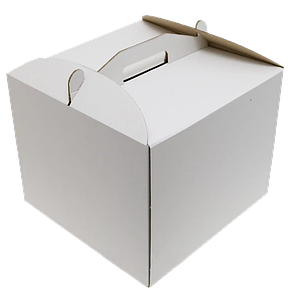 Коробка для торта 300*300*250 з віконцем мікрогофра KPT9