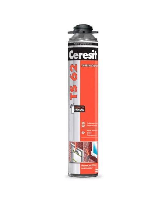 Піна монтажна професійна CERESIT TS-62 PRO (Церезіт TS 62 PRO) (750 мл), фото 1
