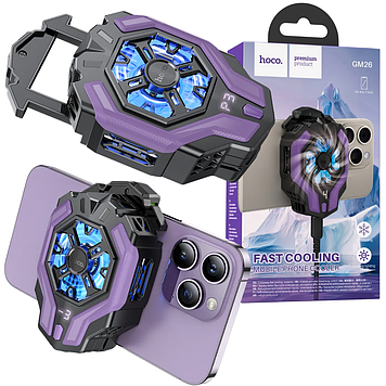 Кулер для телефона з активним охолодженням морозильний вентилятор для смартфона з RGB підсвіткою від Type-C Hoco