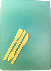 Дощечка для ліплення + стеки 18.5 х 25.5 см. Зелена