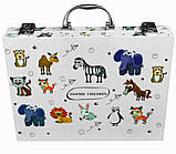 Великий дитячий набір для малювання та творчості в алюмінієвому кейсі, 68 предметів, фото 4