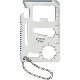 Мультитул у форматі кредитки з нержавіючої сталі універсальний, фото 4