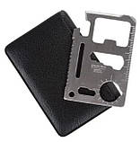 Мультитул у форматі кредитки з нержавіючої сталі універсальний, фото 5