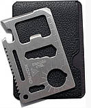 Мультитул у форматі кредитки з нержавіючої сталі універсальний, фото 7