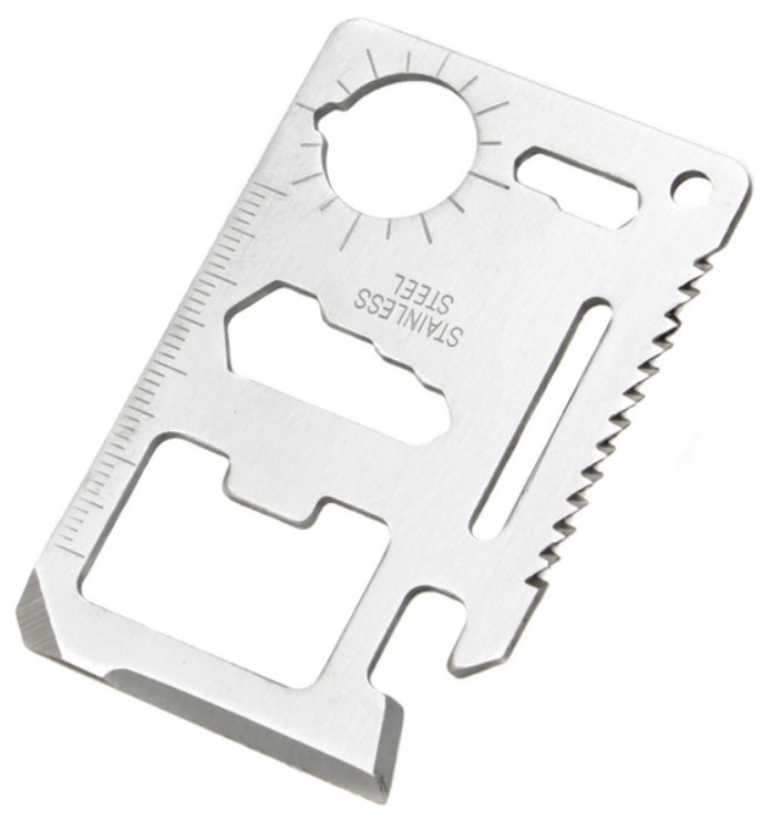 Мультитул у форматі кредитки з нержавіючої сталі універсальний, фото 1