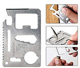 Мультитул у форматі кредитки з нержавіючої сталі універсальний, фото 9