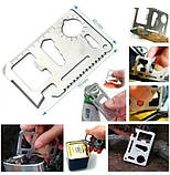 Мультитул у форматі кредитки з нержавіючої сталі універсальний, фото 10