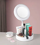 Складане дзеркало для макіяжу Live Makeup G3 з підсвіткою та тримачем для телефону, фото 7