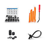 Набір пластикових затискачів кліпс для кріплення обшивки автомобіля у коробці 460 шт., фото 4