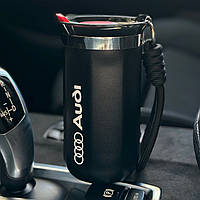 Термо-чашка з логотипом AUDI 350мл чорна