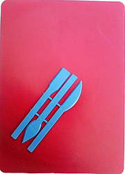 Дощечка для ліплення + стеки 18,5х25,3см. Червона