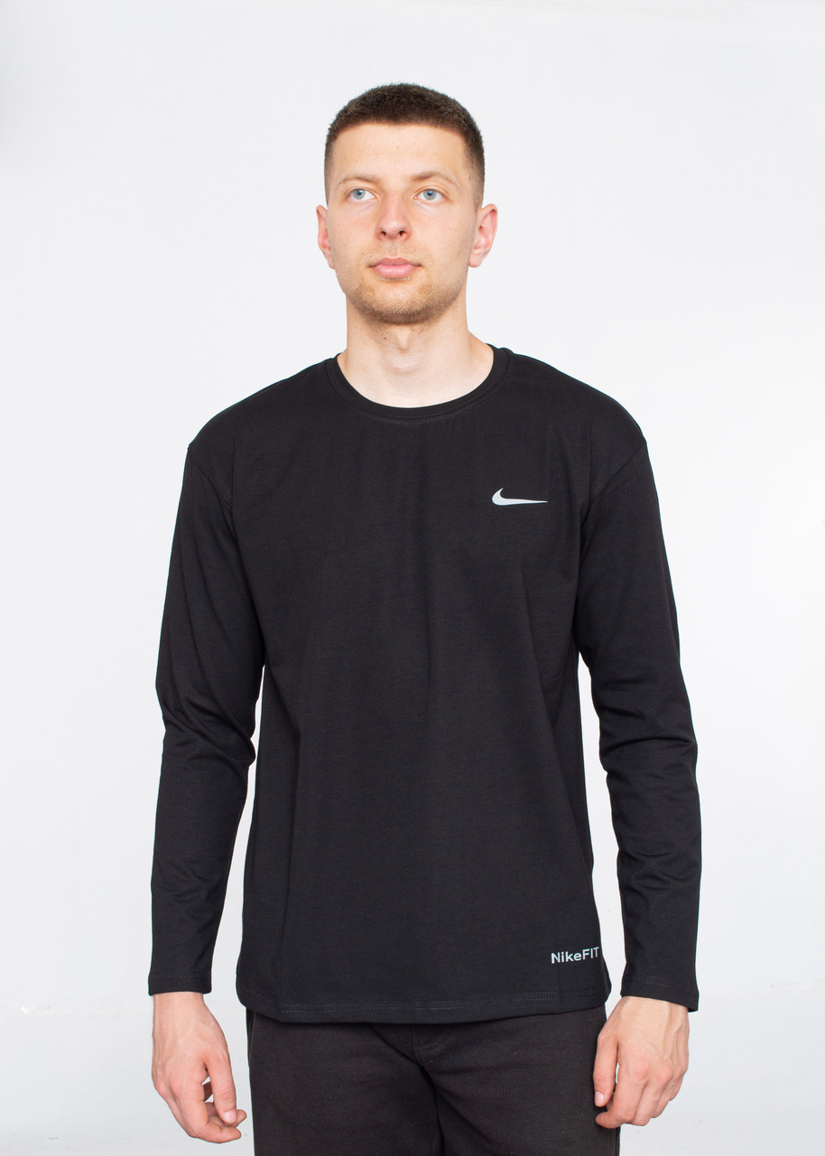 Чоловічий лонгслів Nike чорний LONG-0224
