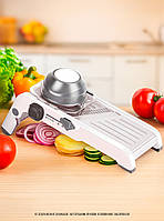 Овощерезка ручная механическая для нарезки лука, картофеля фри / терка для овощей из нержавейки / шинковка