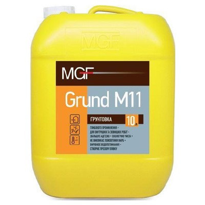 Грунтовка глибокого проникнення MGF Grund М11 для зовнішніх та внутрішніх робіт (10 л), фото 1