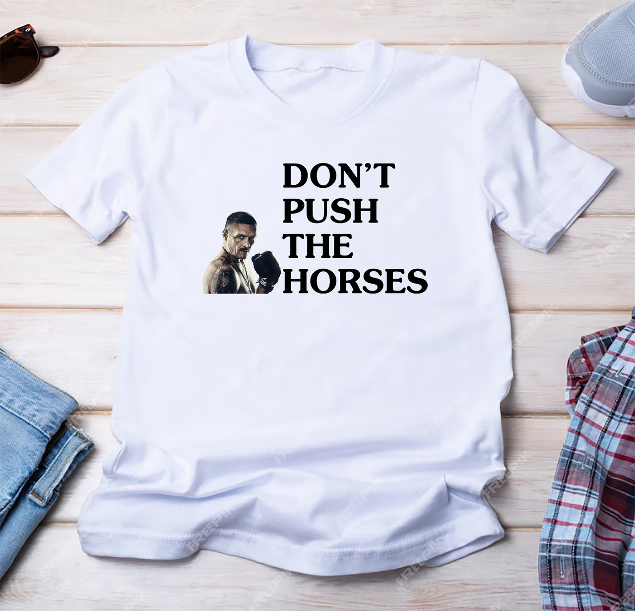 Футболка "Don't push the horses" з Олександром Усиком, фото 1