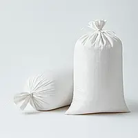 Мішок поліпропіленовий білий 55×85 см • 50 кг • Щільний • Для зберігання та транспортування / 50шт.