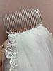 Фата мереживна з 3D-квітами № 2504 довга молочна, фото 9