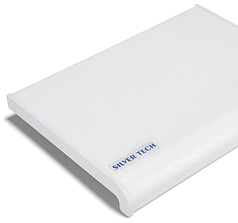 ПВХ Підвіконня пластикове SILVER TECH 100мм Білий Сатин