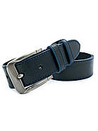 Шкіряний чоловічий ремінь Weatro 3,8 х 105-120 см Чорний, фото 2