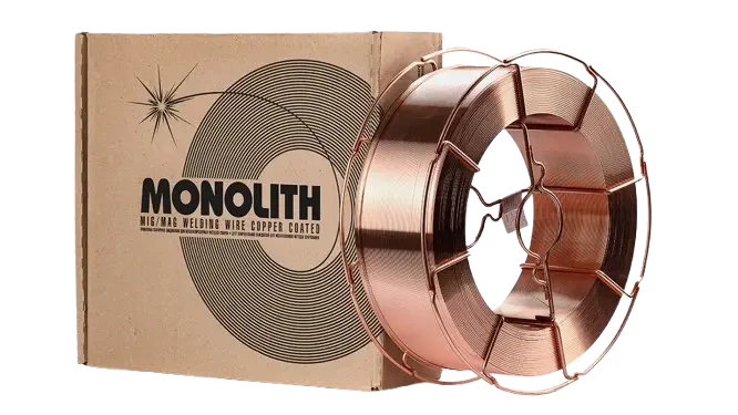 Проволока зварювальна з омідненою поверхнею СВ-08Г2С ТМ MONOLITH 1,2мм/18кг, фото 1