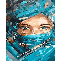 Картина по номерам Strateg ПРЕМИУМ Таємничий погляд, 40х50 см, комплект для розфарбовування GS625