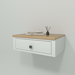 Дерев'яна навісна тумба "Хамес" з натурального клена та ясеневою стільницею