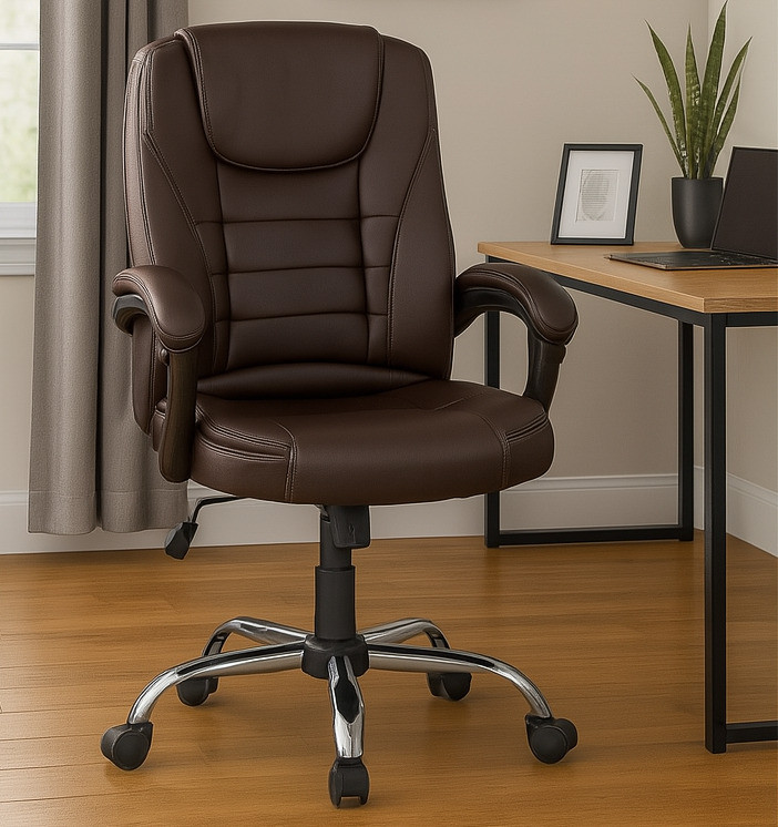 Офісне крісло Prime Reg Коричневе комп'ютерне крісло, фото 1