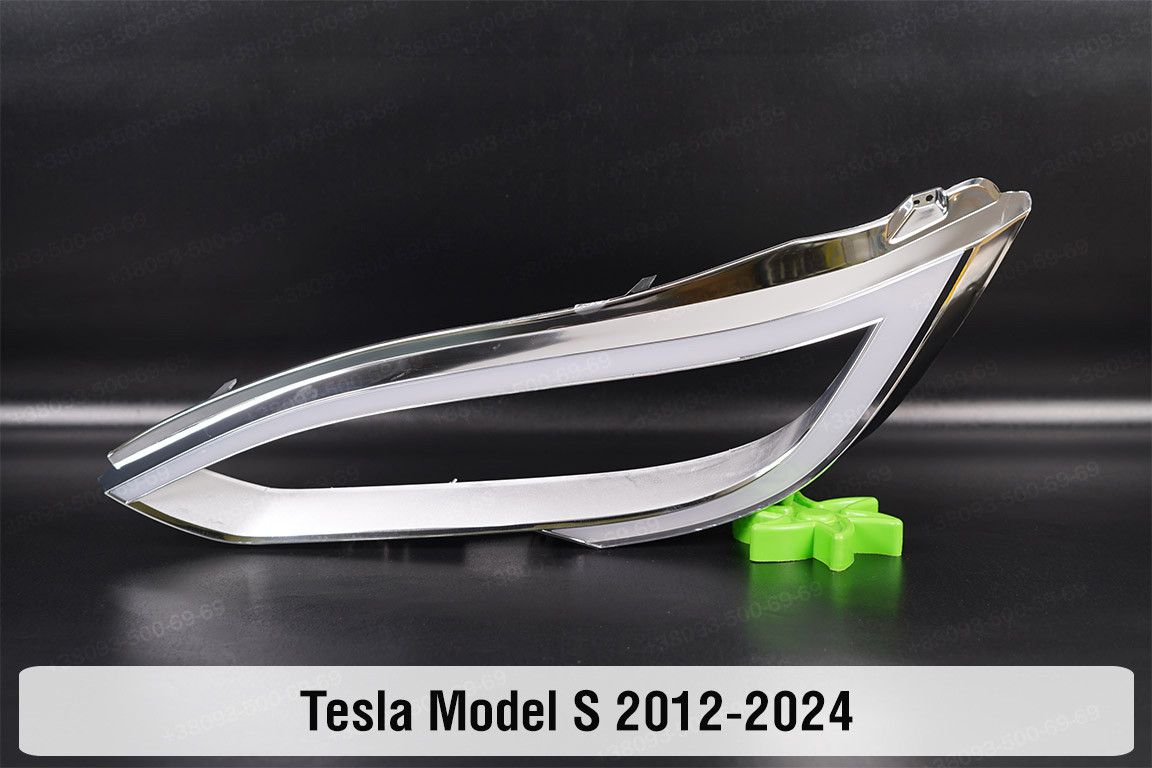 Хромована декоративна маска Tesla Model S (2012-2024) ліва, фото 1