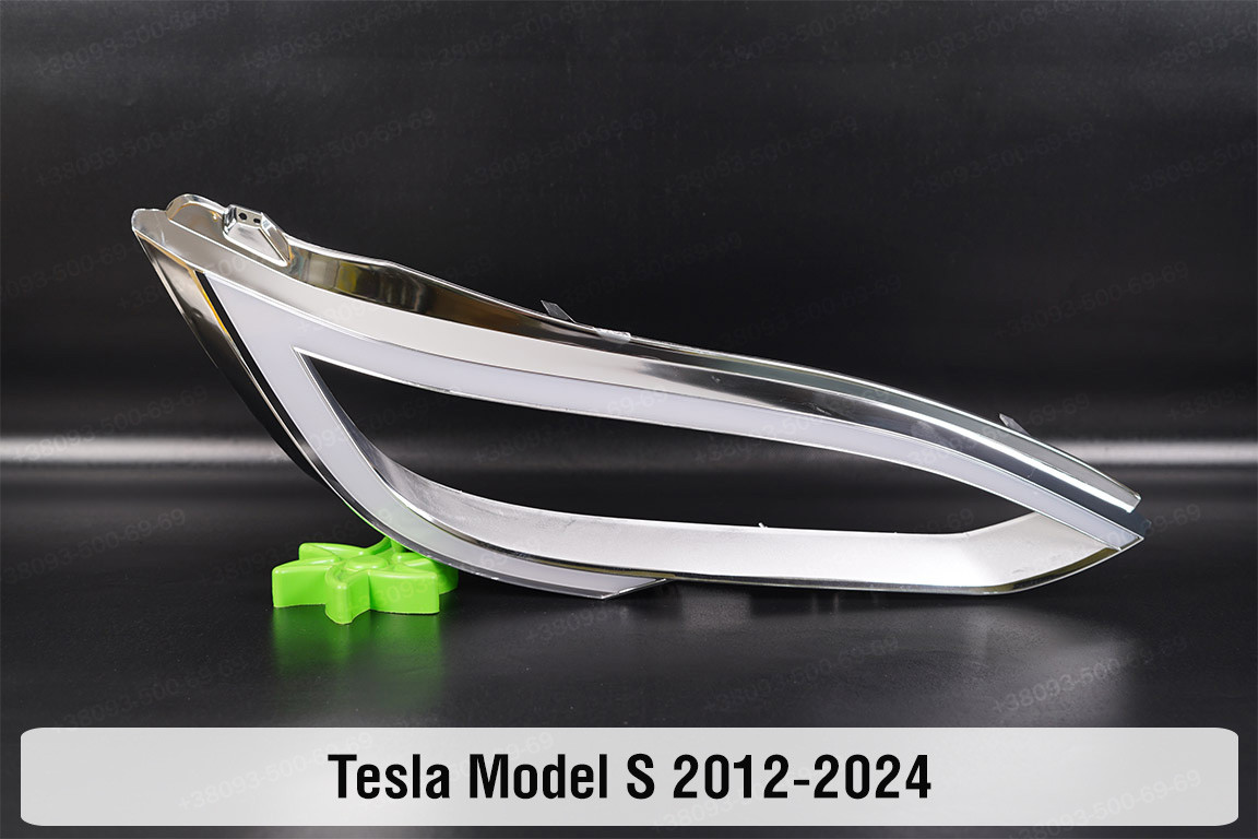 Хромована декоративна маска Tesla Model S (2012-2024) права, фото 1