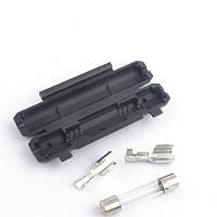 Тримач запобіжника 6×30 мм, пластиковий, у комплекті із запобіжником 10A - чорний