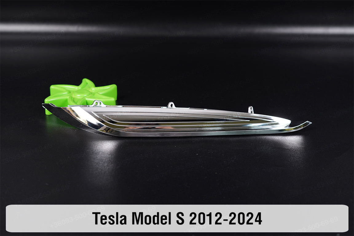 Хромована декоративна маска верхня Tesla Model S (2012-2024) права, фото 1