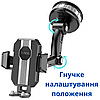 Автотримач для телефона на присоску з довгою ніжкою тримач смартфона на лобове скло панель Hoco, фото 7
