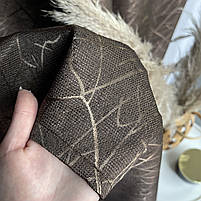 Штори лляні "бите скло" ALBO коричневі 150×270 см, комплект 2 шт. (SH-M17-1), фото 9