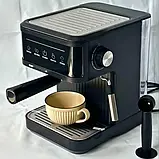 Універсальна кавоварка для дому та офісу Crownberg CB-1571 з капучинатором Кавоварка ріжкова, фото 4