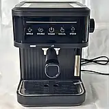 Універсальна кавоварка для дому та офісу Crownberg CB-1571 з капучинатором Кавоварка ріжкова, фото 5