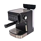 Універсальна кавоварка для дому та офісу Crownberg CB-1572 з капучинатором Кавоварка ріжкова, фото 6