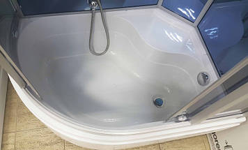 Душовий бокс Atlantis AKL 1110B R 110х82х220 см права на високому піддоні тоноване скло розсувні двері, фото 4